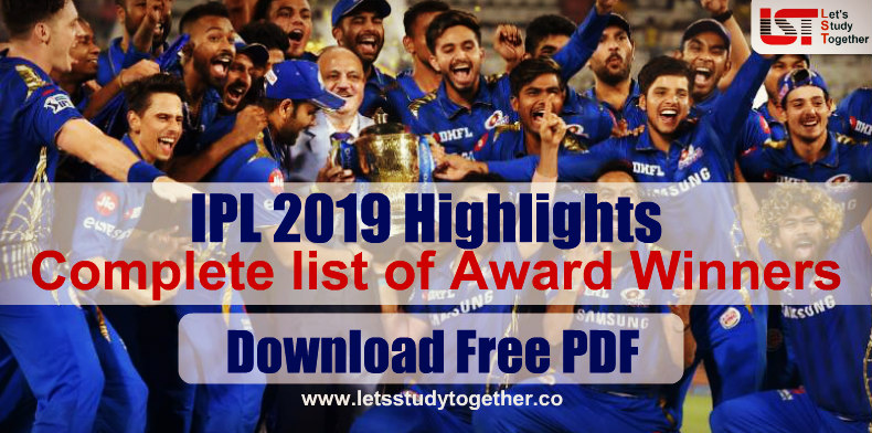 ipl cricket winner list 2019